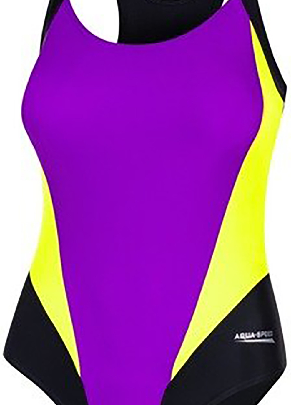 Комбинированный демисезонный купальник закрытый для женщин sonia 6170 фиолетовый, черный, желтый флуор жен 38(m) 347-19m Aqua Speed