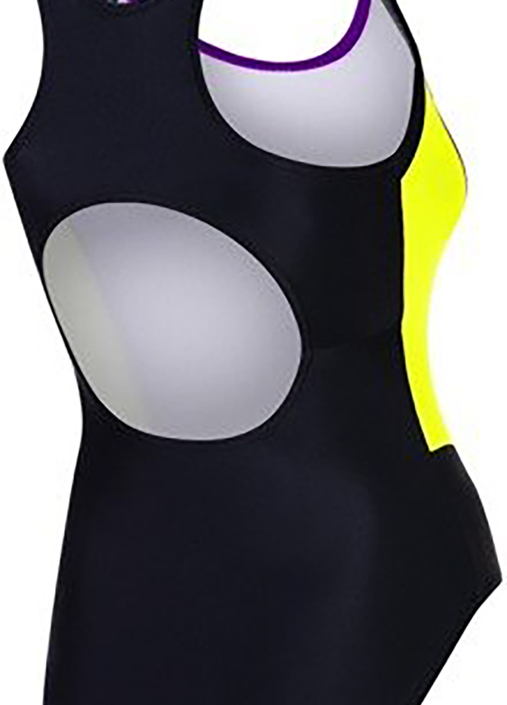 Комбінований демісезонний купальник закритий для жінок sonia 6170 фіолетовий, чорний, жовтий флуор жін 38 (m) 347-19m Aqua Speed