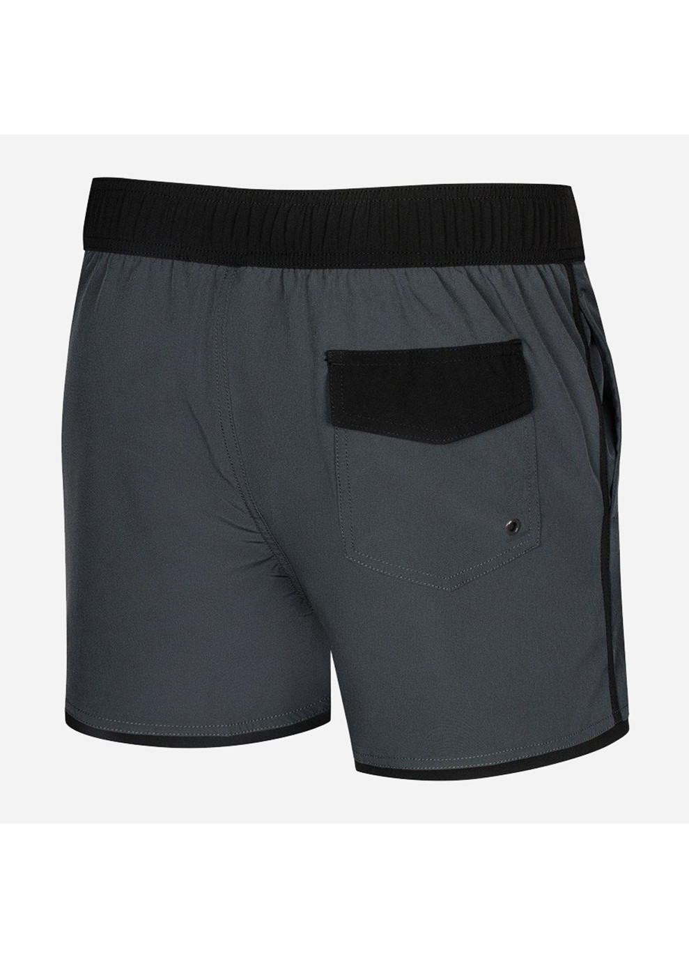 Мужские серые спортивные пляжные шорты axel 337-37 темно-серый/черный Aqua Speed