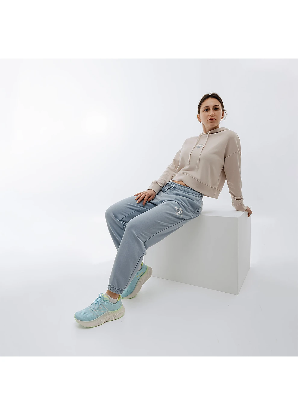 Женские Брюки Essentials Reimagined Arch. Голубой New Balance (260956326)