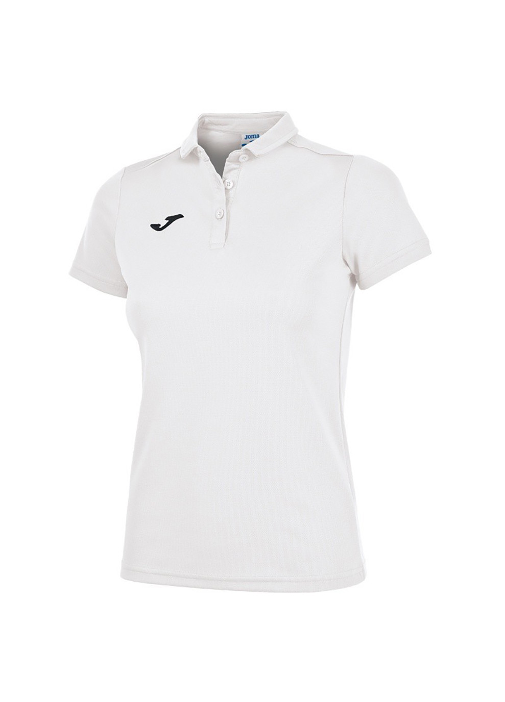 Белая женская футболка-поло hobby women poo shirt white s/s белый Joma с логотипом