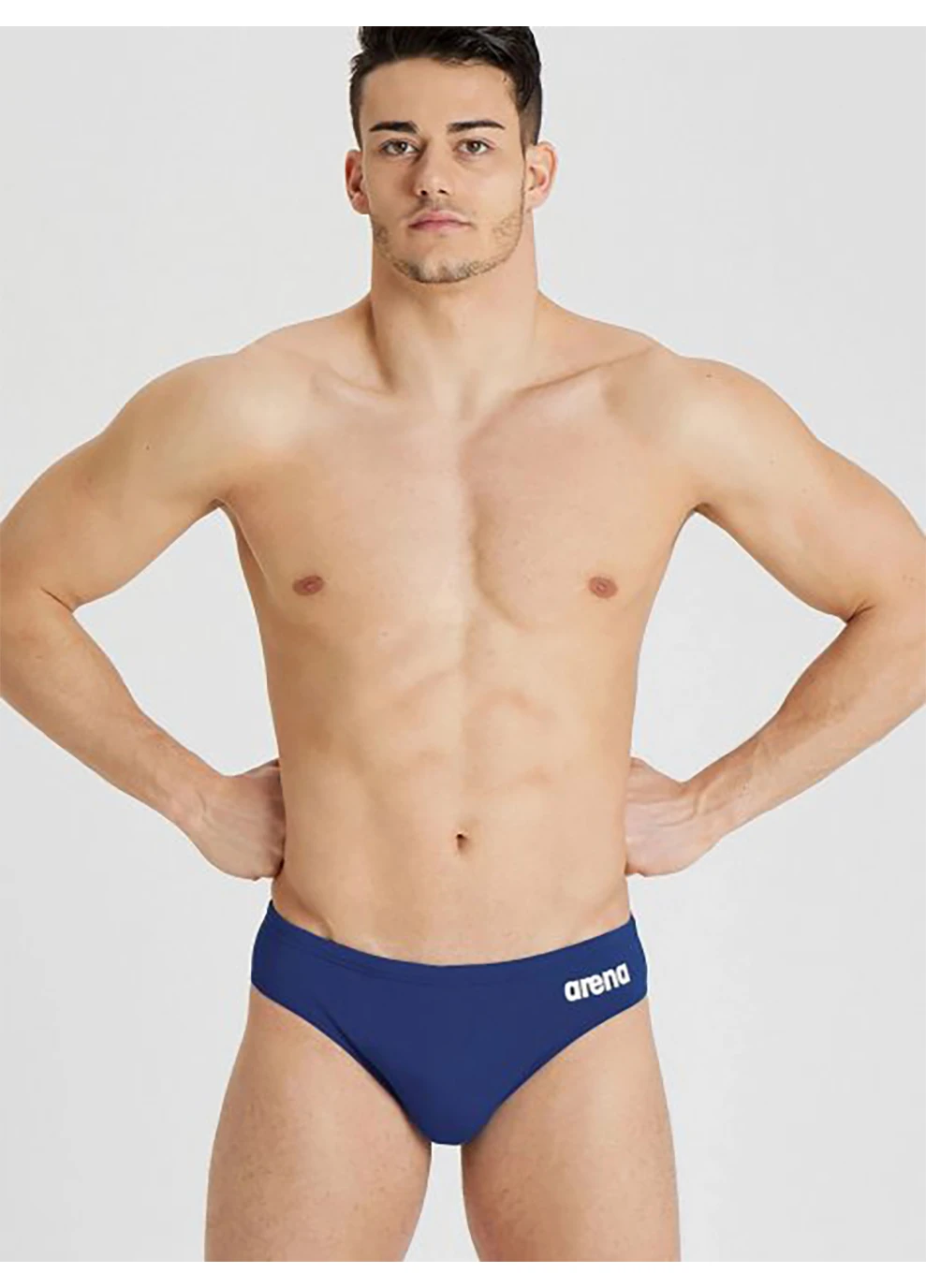 Плавки Men's Team Swim Briefs Solid Navy-White Синій Arena (260955679)