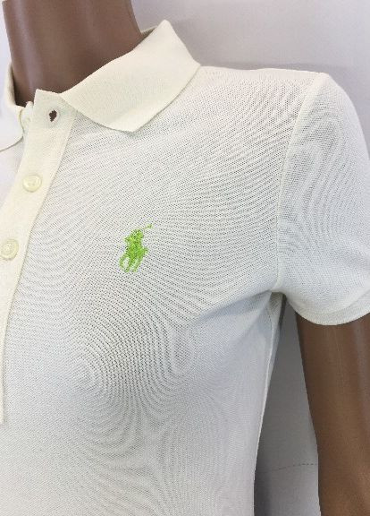Айвори женская футболка-футболка поло Ralph Lauren однотонная