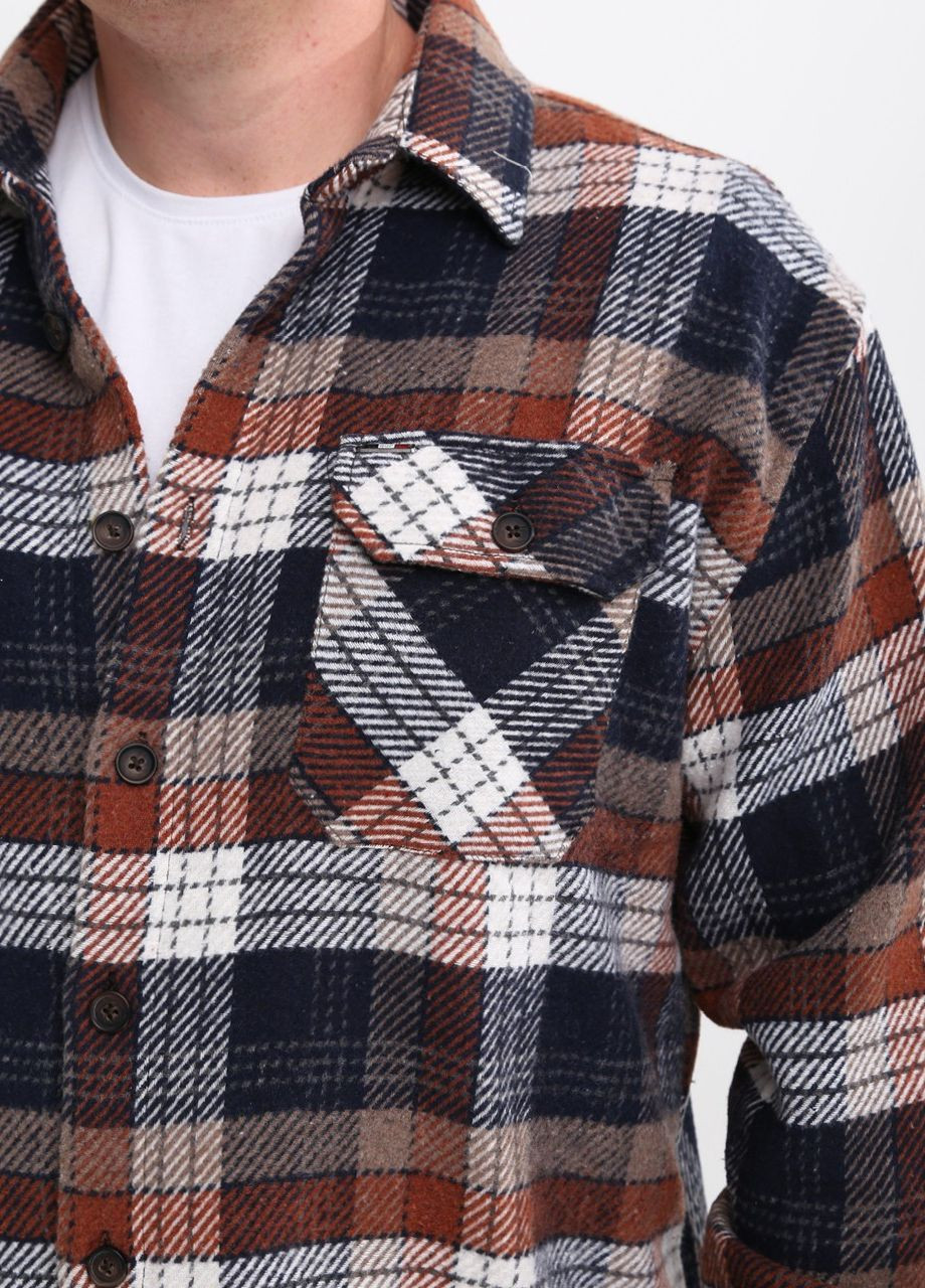 Коричневая повседневный рубашка в клетку Bagarda