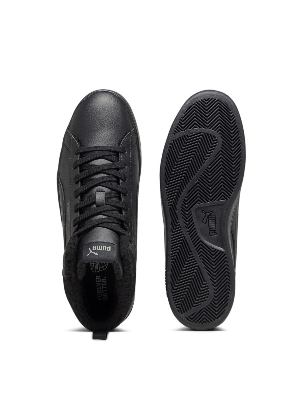 Чорні кросівки smash 3.0 mid wtr sneakers Puma