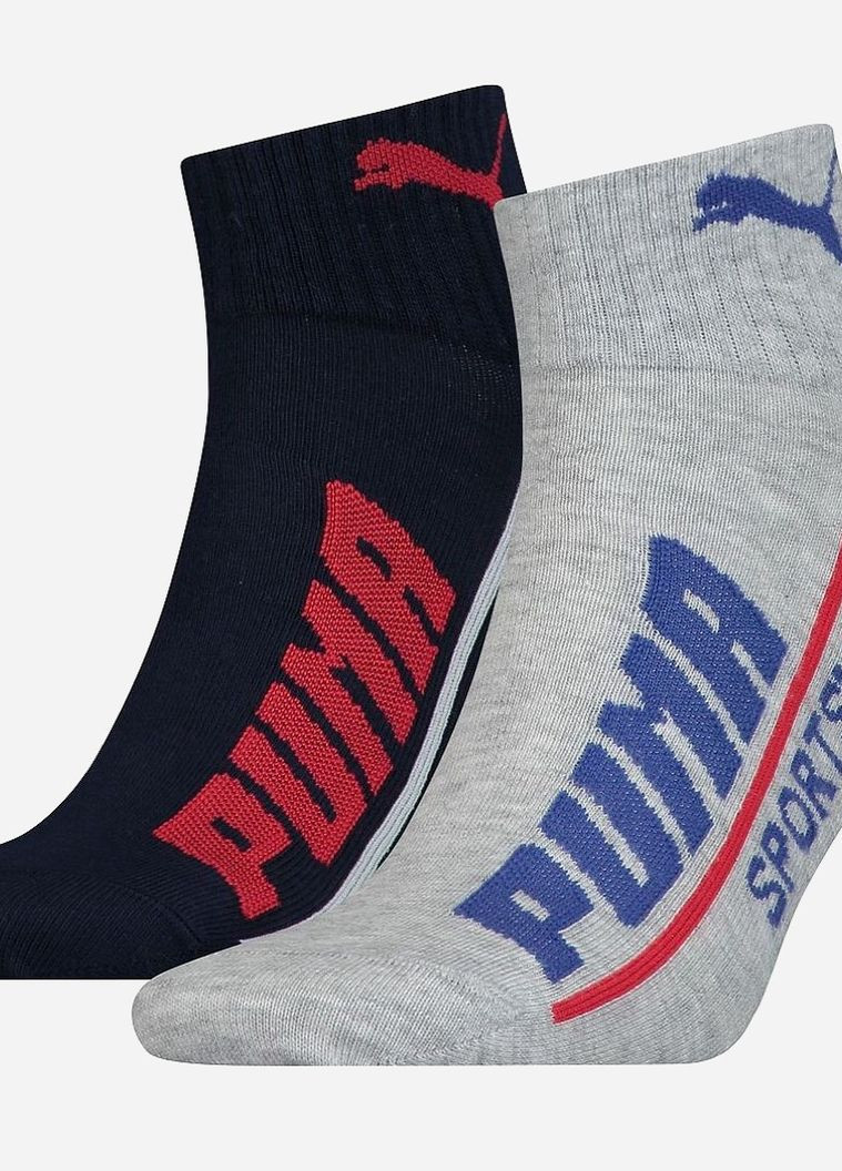 Шкарпетки MEN LOGO CLASSIC SOCK 2P темно-синій, сірий Чоловічі 39-42 Puma (261766716)