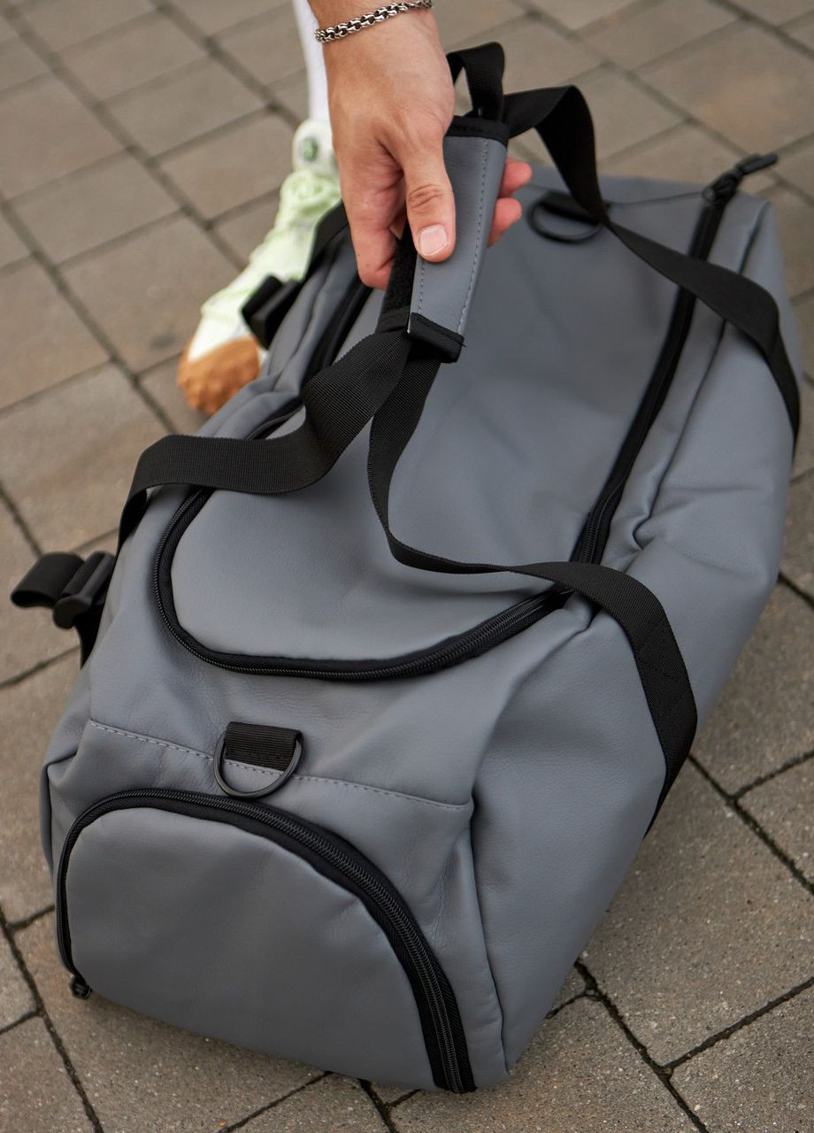Cпортивна сумка унісекск через плече на 30л в сірому кольорі No Brand сумка iron (261326418)