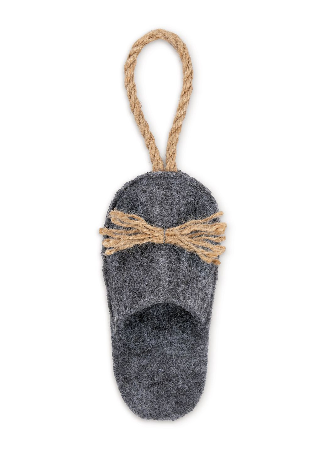 Іграшка для собак "Пантофля з канатом" сіра, 24х15х7 см Природа (261483380)