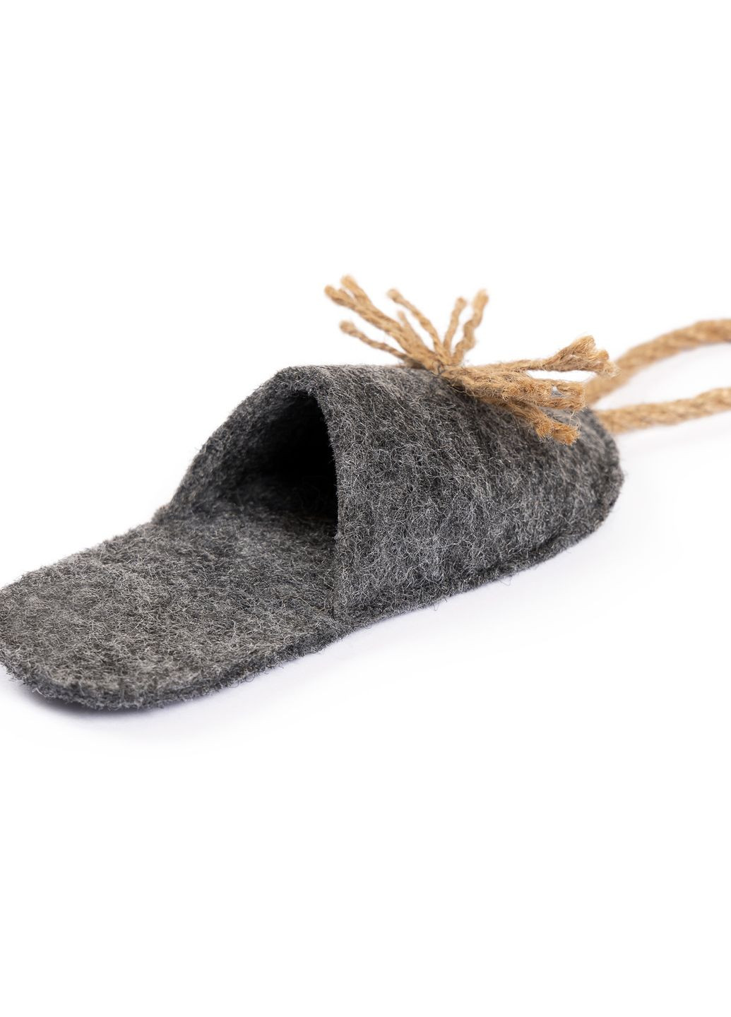 Іграшка для собак "Пантофля з канатом" сіра, 24х15х7 см Природа (261483380)