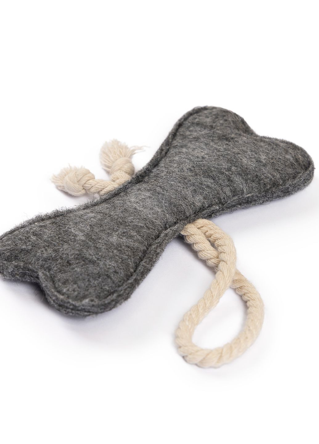 Игрушка для собак "Косточка большая" серая, 15х16х7 см Природа (261483381)