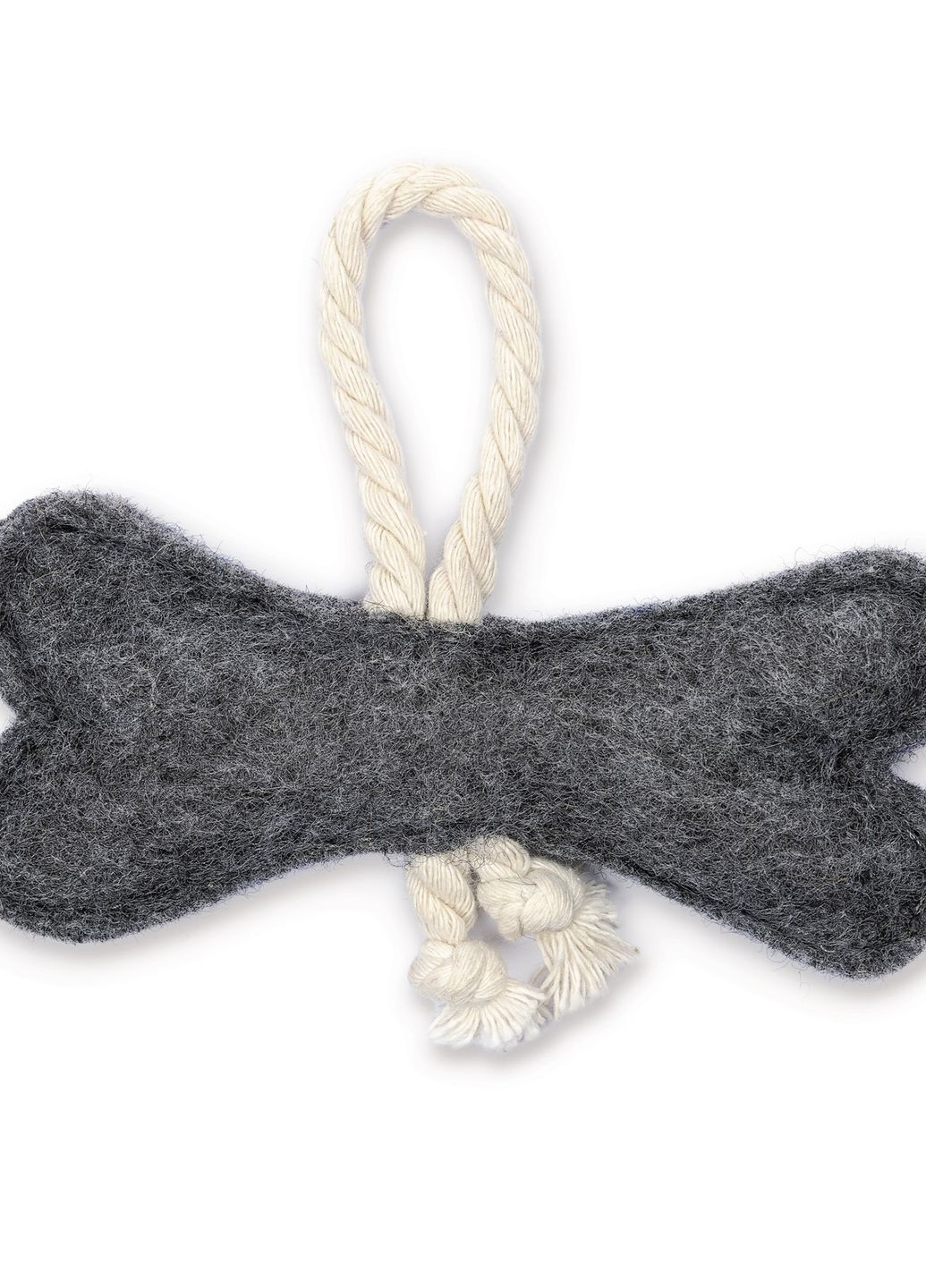 Игрушка для собак "Косточка большая" серая, 15х16х7 см Природа (261483381)