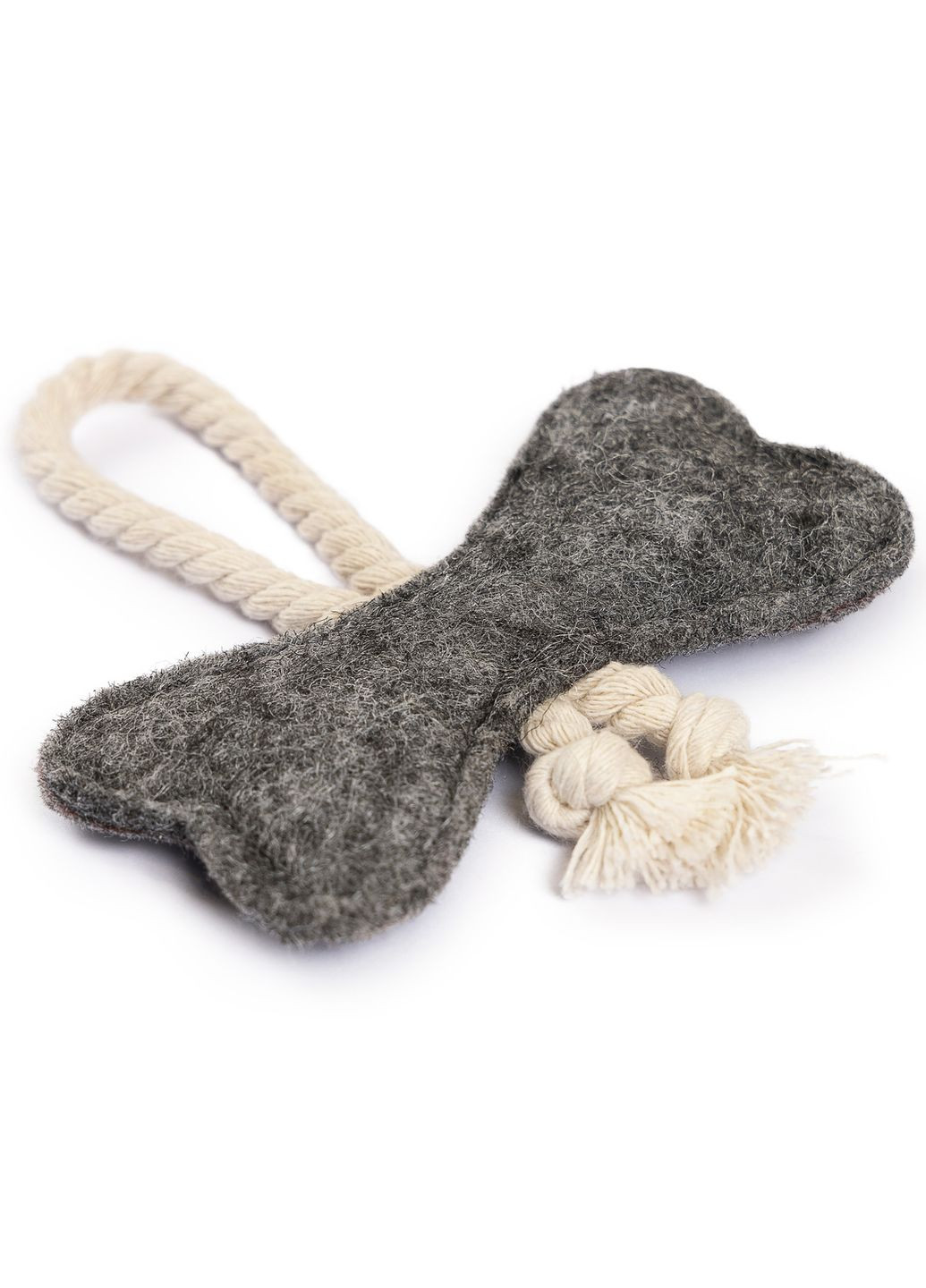 Іграшка для собак "Кісточка маленька" сіра, 11х14х5,5 см. Природа (261483382)