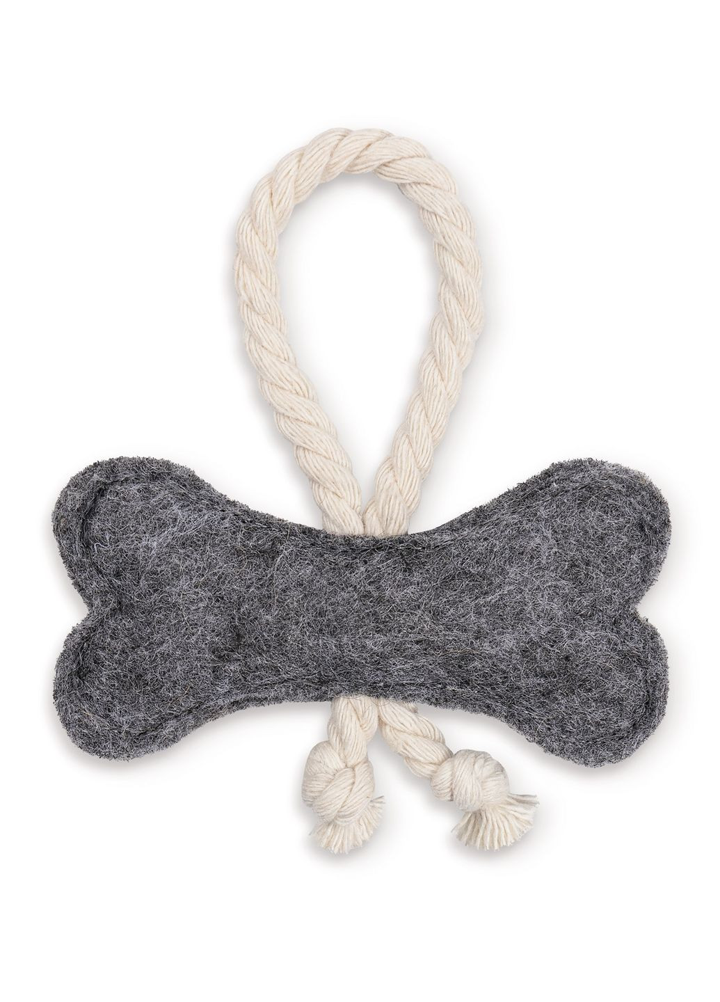 Іграшка для собак "Кісточка маленька" сіра, 11х14х5,5 см. Природа (261483382)