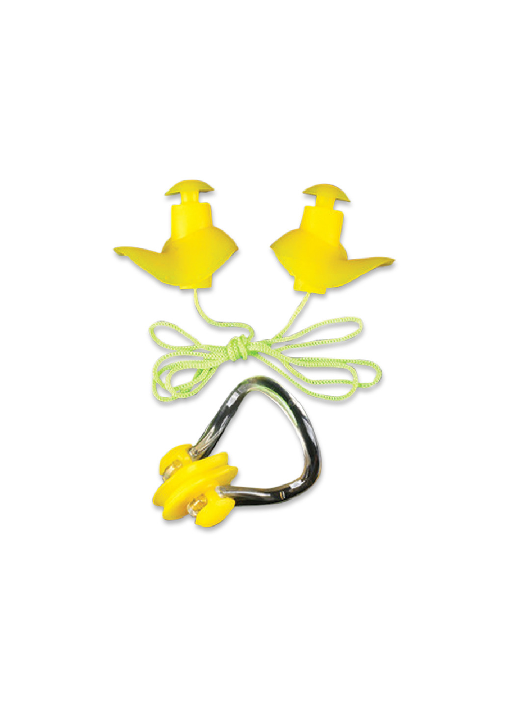 Комплект ерго беруш для плавання на мотузці та затискач для носа, універсальні, захист для вух, Leacco No Brand (261764723)