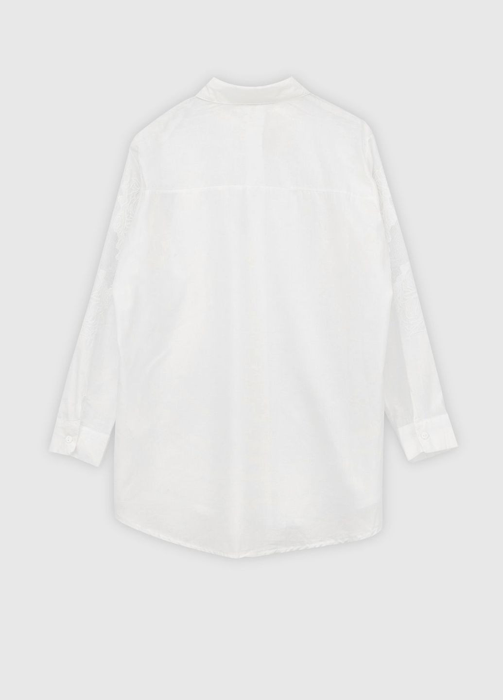 Белая повседневный рубашка однотонная ES-Q