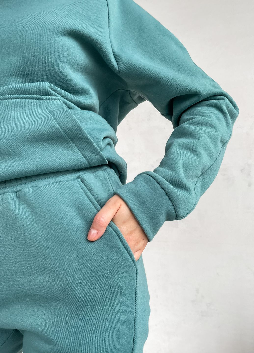 Теплий спортивний костюм на флісі бірюзового кольору 100000176 Merlini Лекко (261241339)