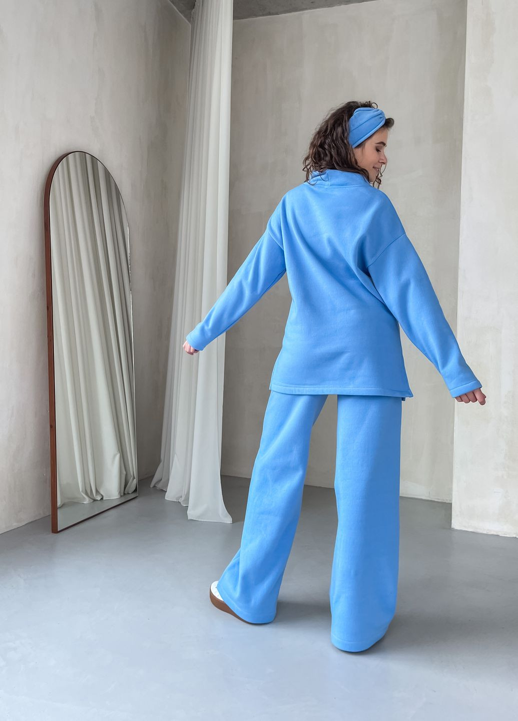 Теплий костюм на флісі блакитного кольору 100000202 Merlini Марсала (261241338)