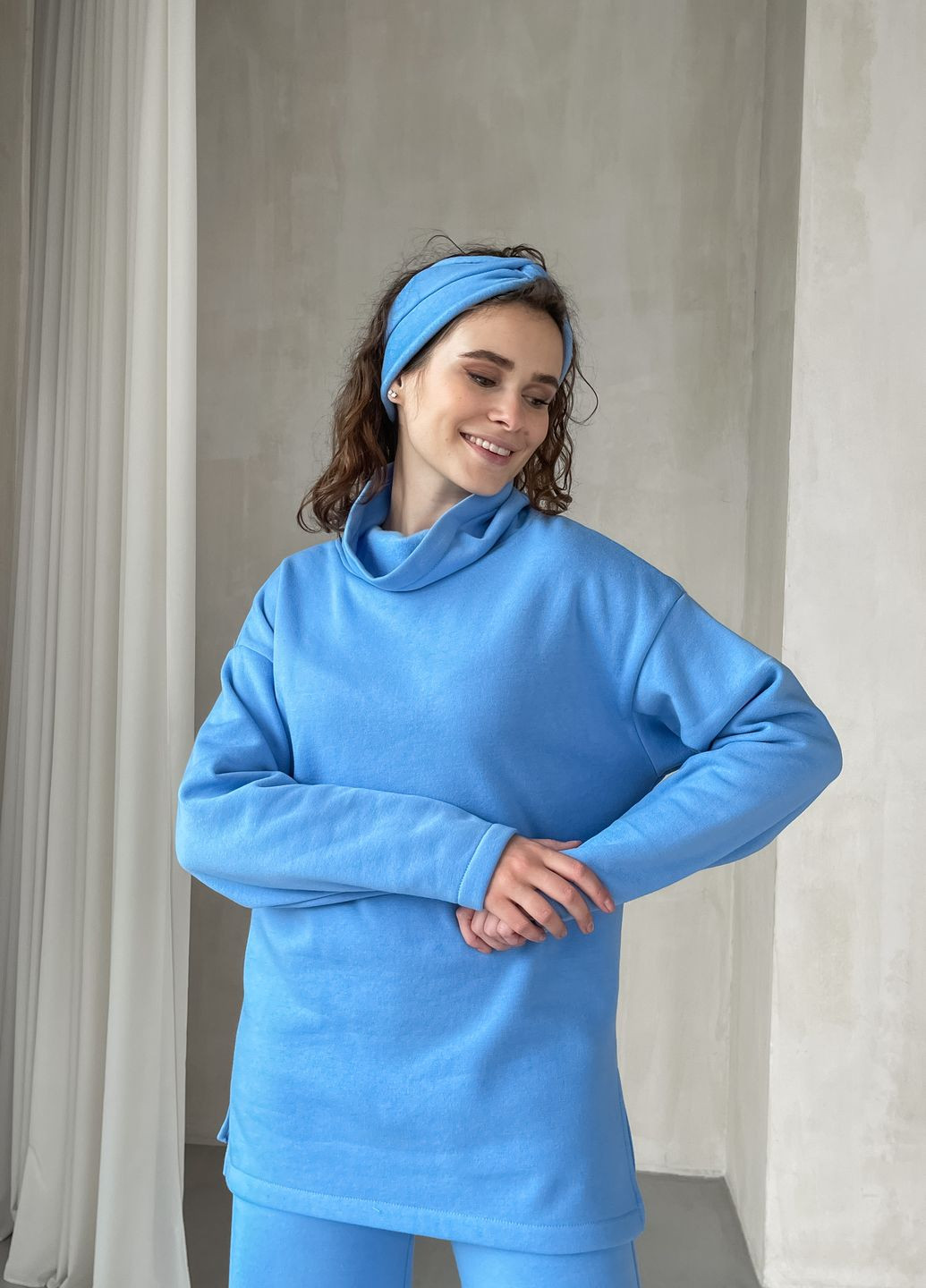 Теплий костюм на флісі блакитного кольору 100000202 Merlini Марсала (261241338)