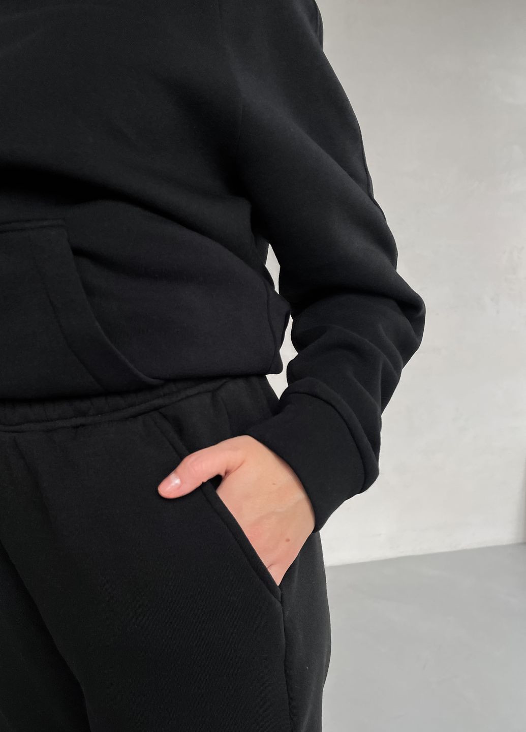 Теплий спортивний костюм на флісі чорного кольору 100000170 Merlini лекко (261241358)