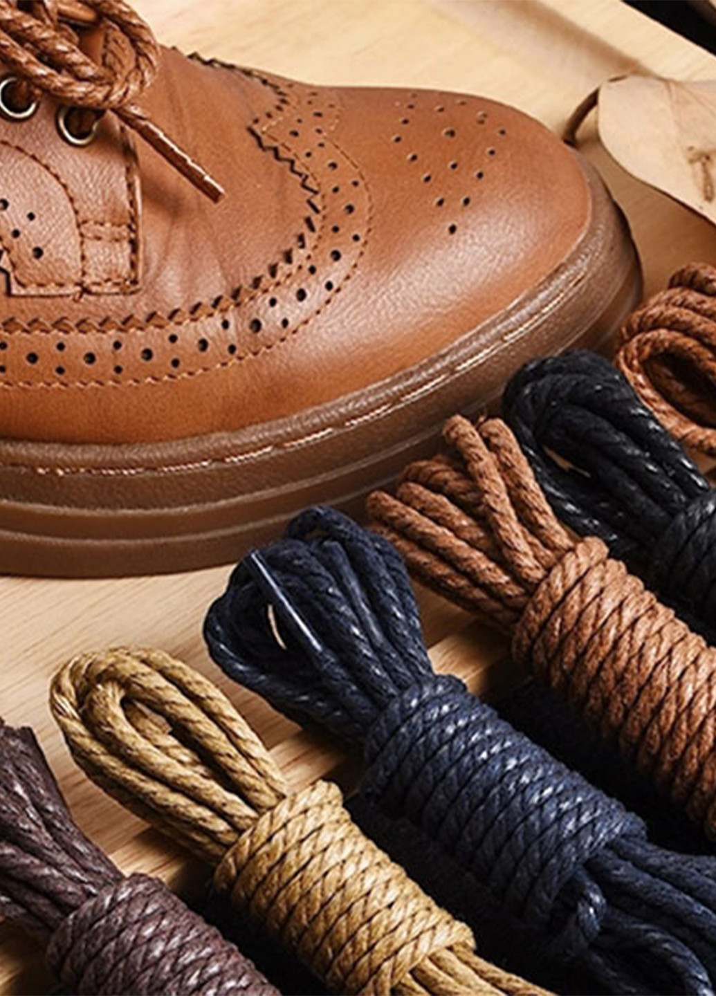 Крупные круглые шнурки с пропиткой для обуви плетеные, 120 см, цвет №1 No Brand (261764745)