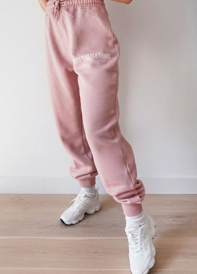 Розовые кэжуал демисезонные брюки PrettyLittleThing