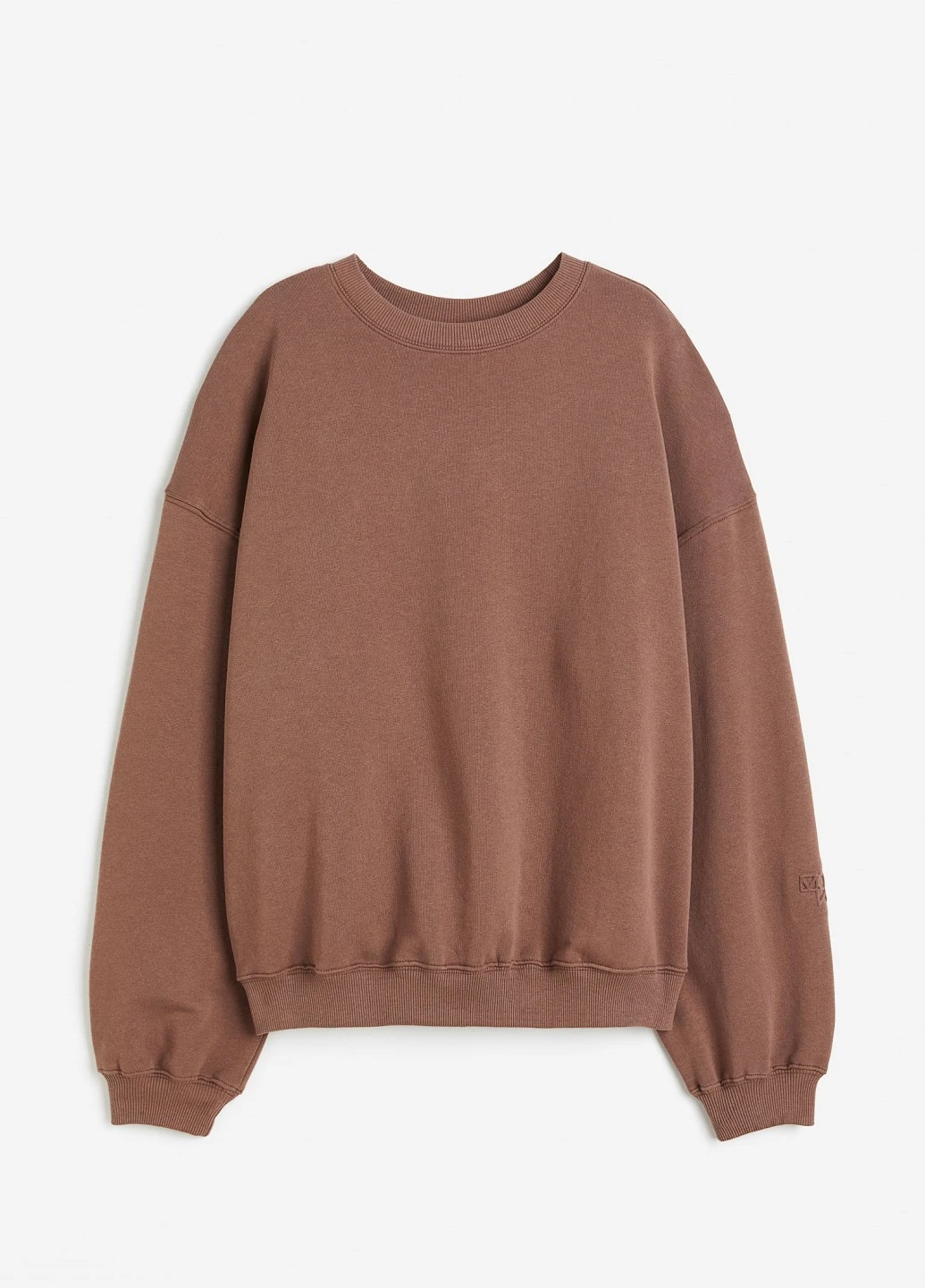 Коричневый свитшот H&M однотонный (261326319)