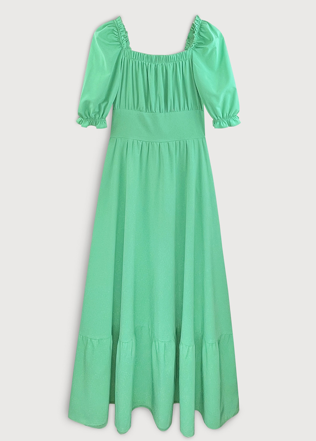 Зеленое кэжуал платье макси H&M однотонное