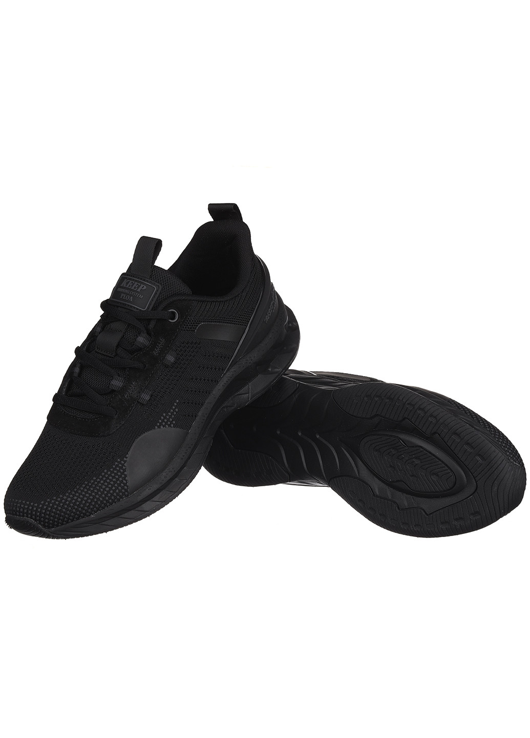 Чорні Осінні чоловічі кросівки м7347-1с Baas