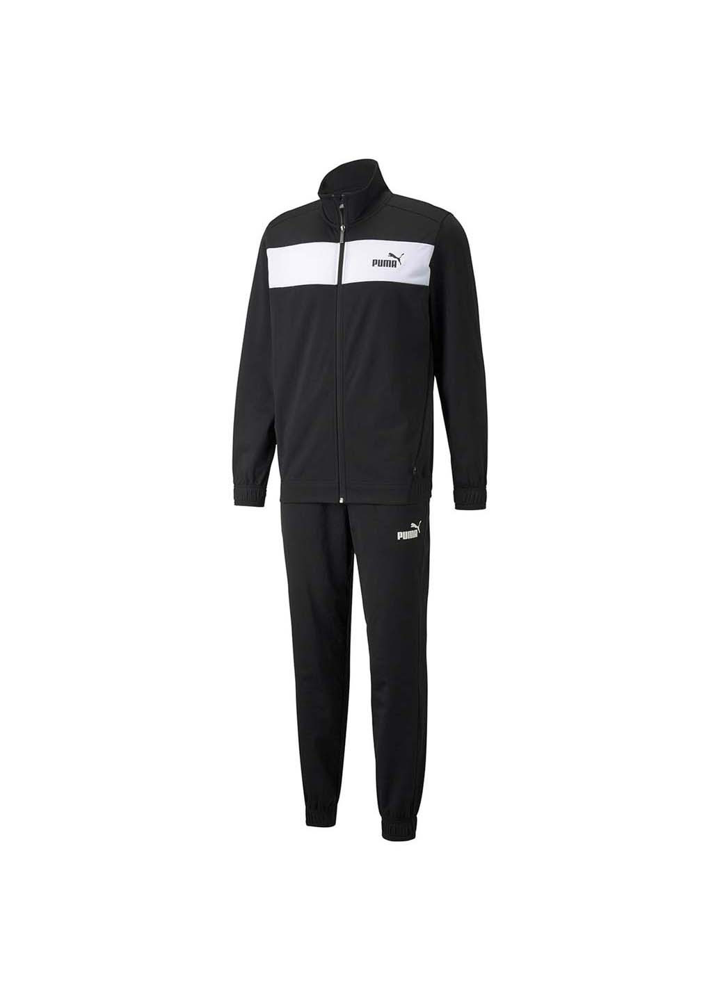 Черно-белый демисезонный спортивный костюм мужской poly suit Puma