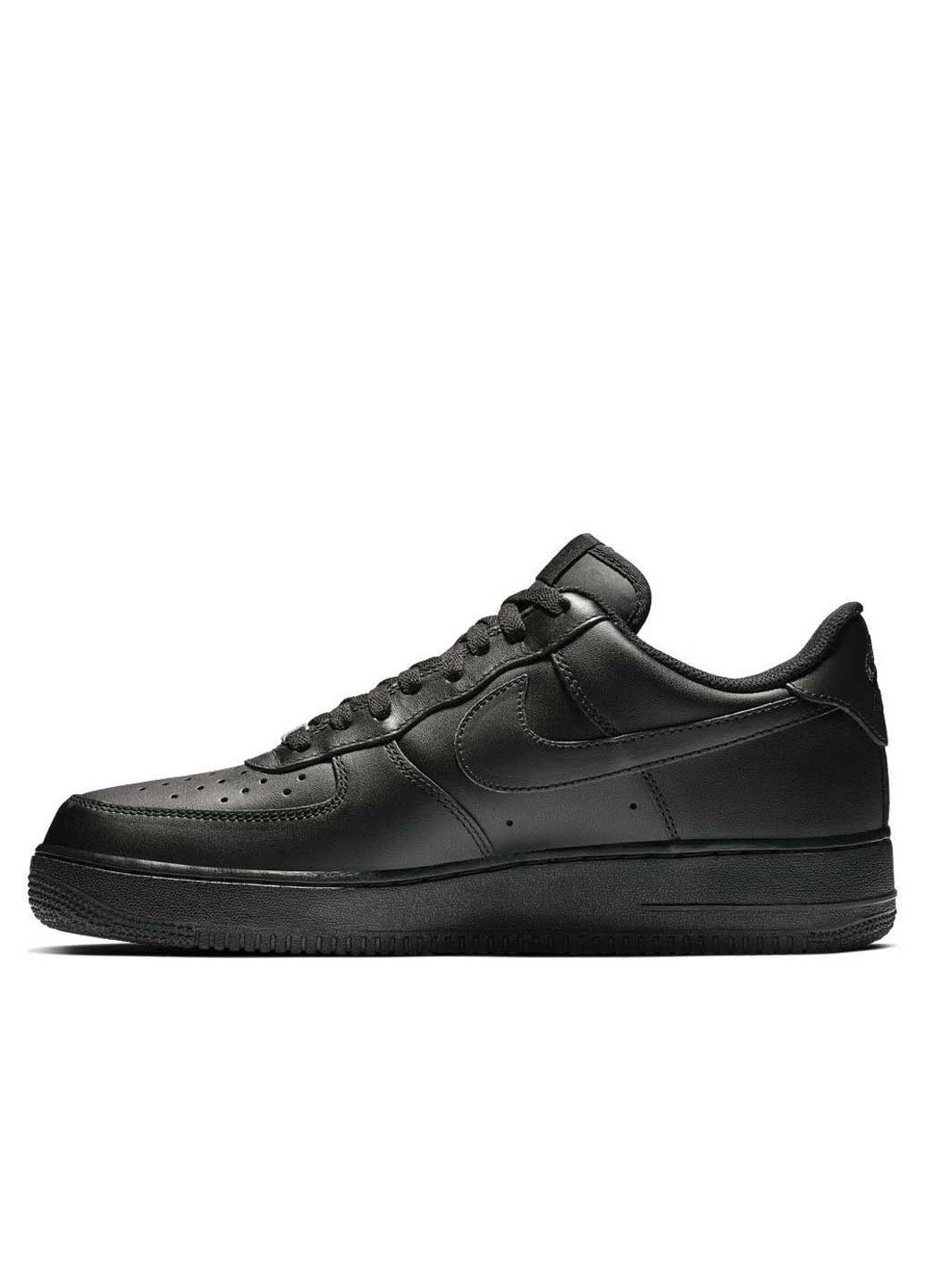 Чорні кросівки чоловічі air force 1 07 демісезон Nike