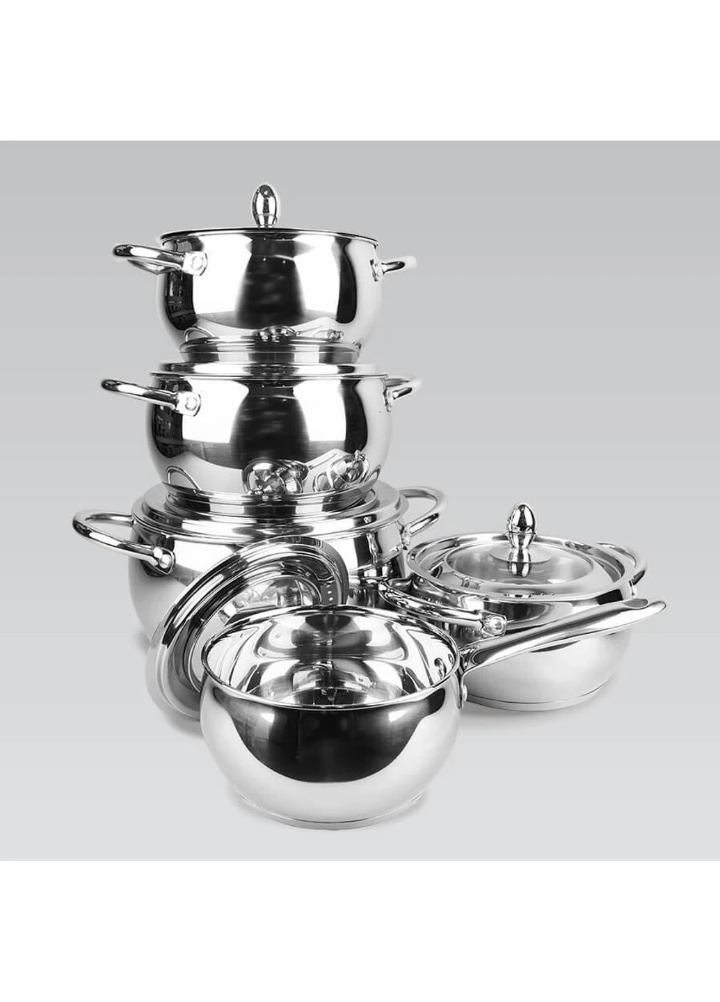 Набор посуды MR-3509-10 10 предметов серебряные нержавеющая сталь Maestro (261406912)