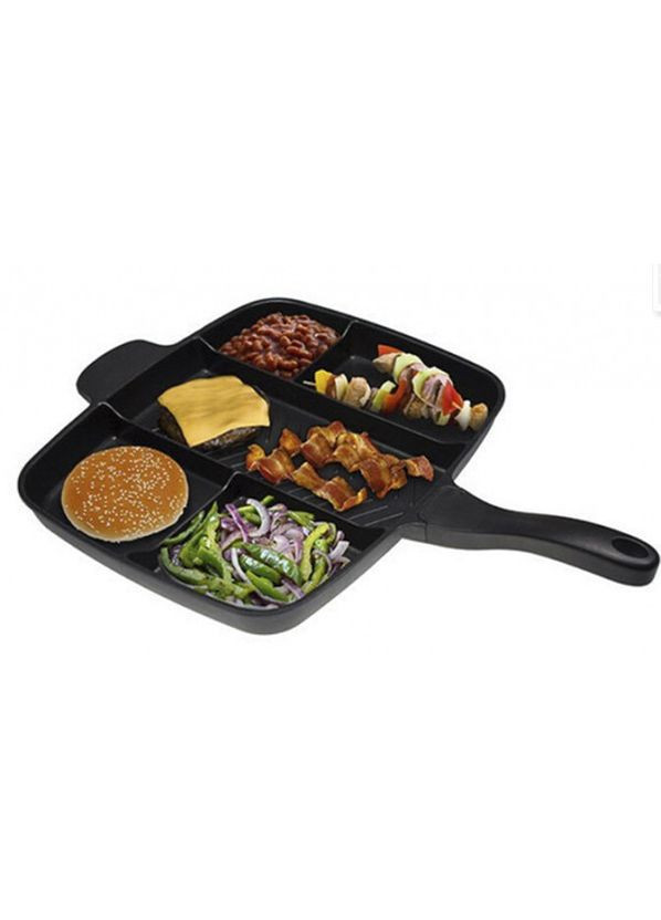 Мультифункціональна сковорода Magic Pan 5 в 1, побутова антипригарна сковорода на 5 відділень для кухні No Brand (261406978)