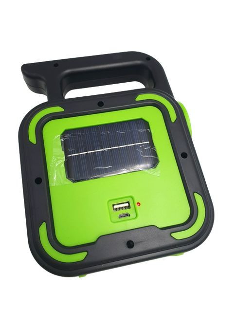 Фонарик ручной BL-925 светодиодный на солнечной панели с повербанком зеленый Bailong (261407015)