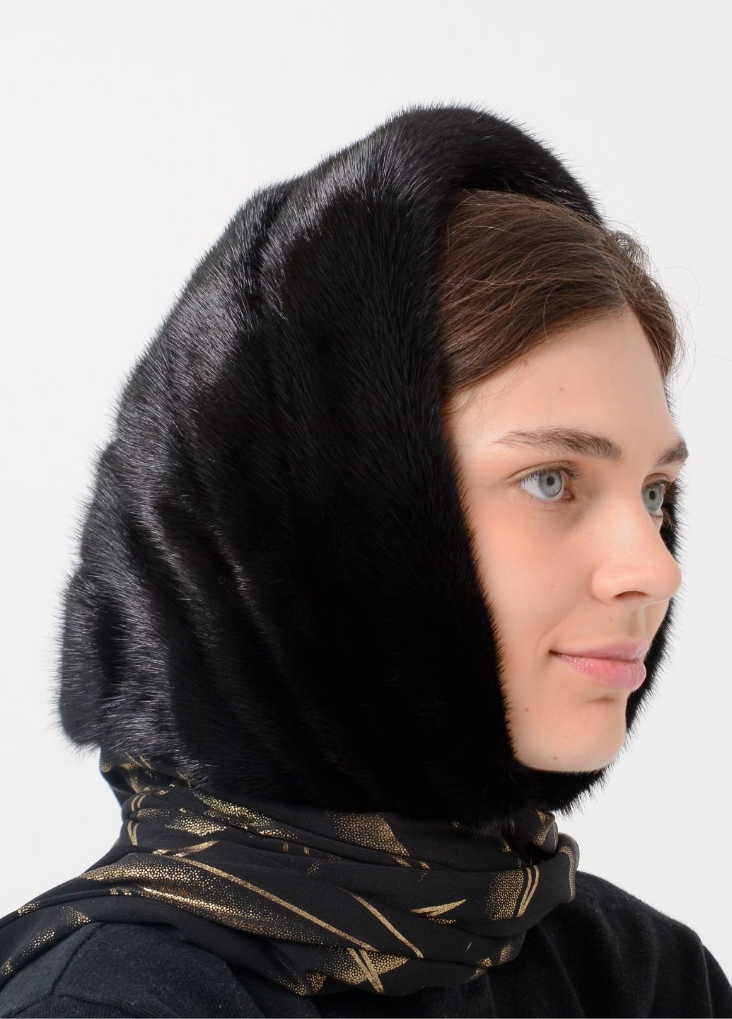 Норковый платок женский Меховой Стиль ракушка (261333019)