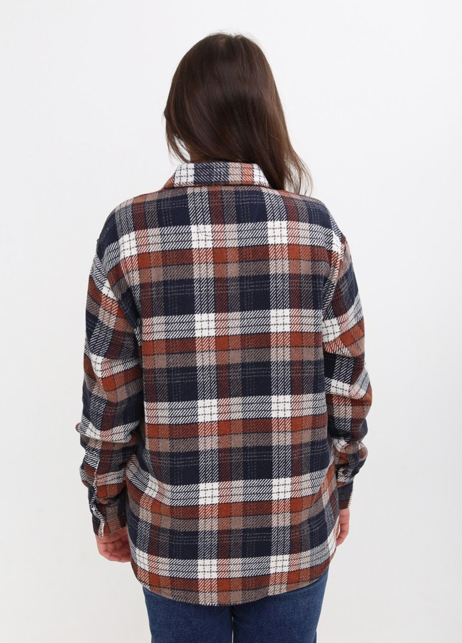 Коричневая повседневный рубашка в клетку Bagarda с длинным рукавом