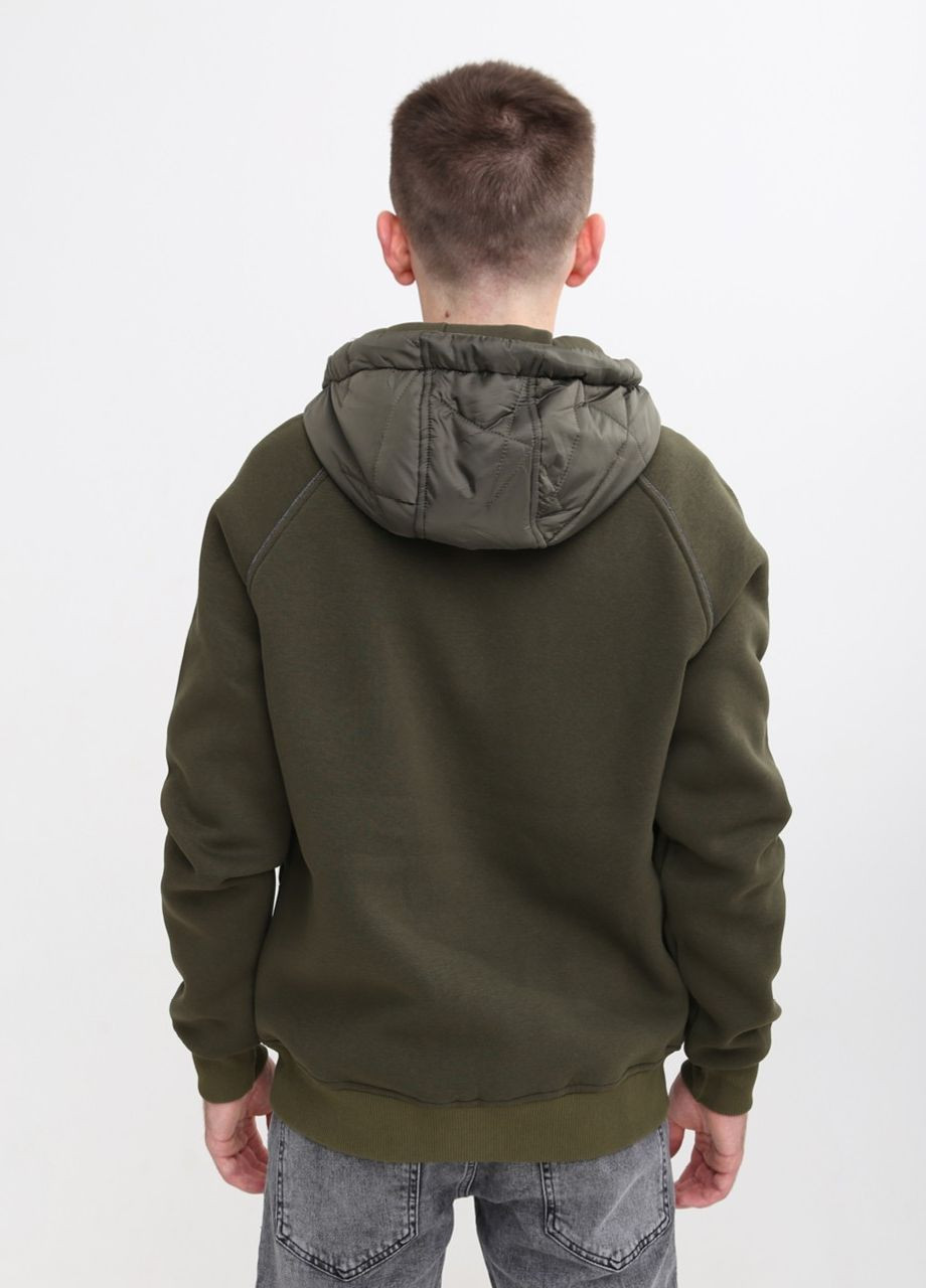 Зелена демісезонна куртка чоловіча зелена демісезонна з капюшоном MCS Прямая