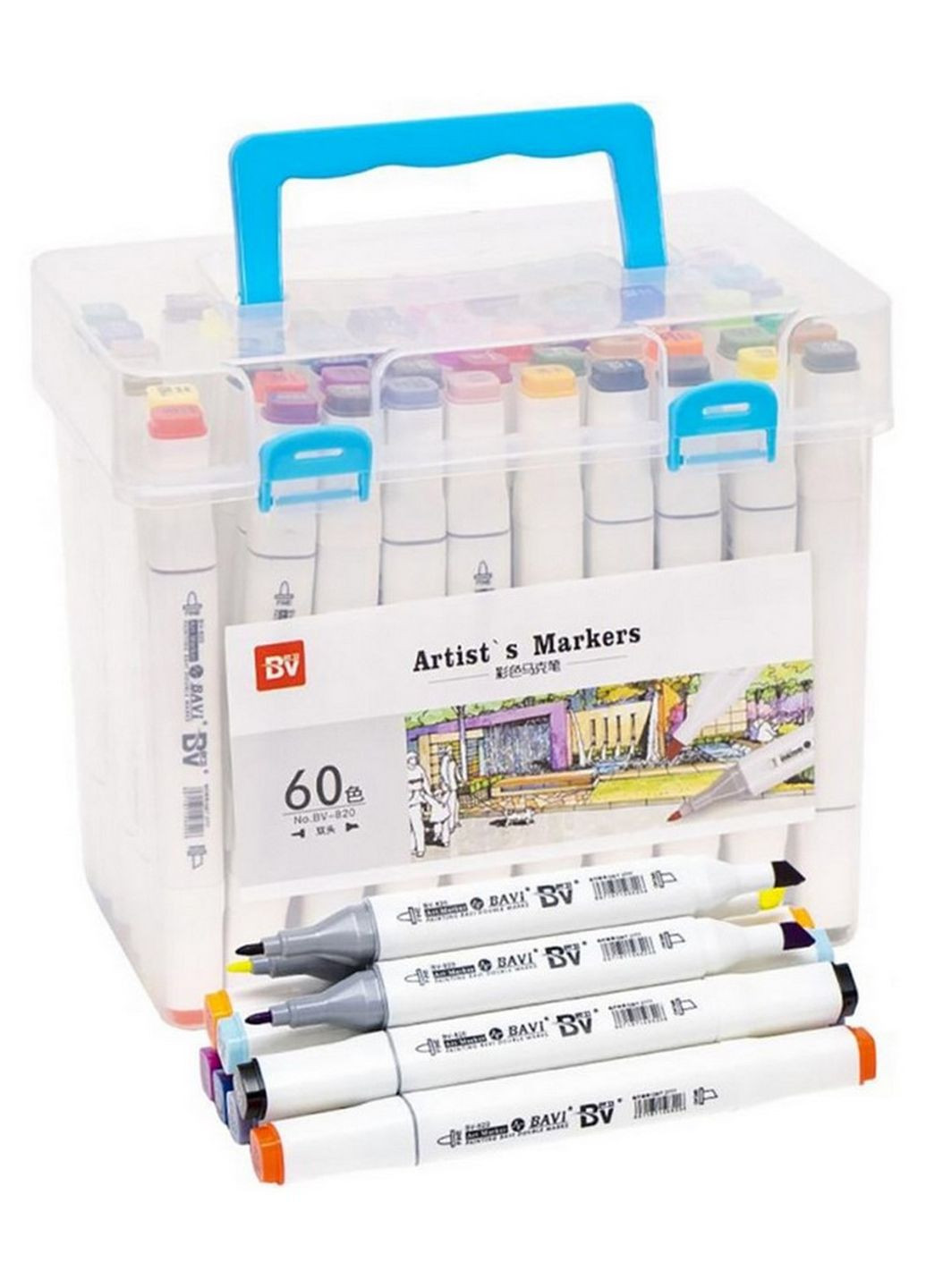 Набор скетч-маркеров 820-60 в пластиковом боксе, 60 цветов Color-it (261408508)