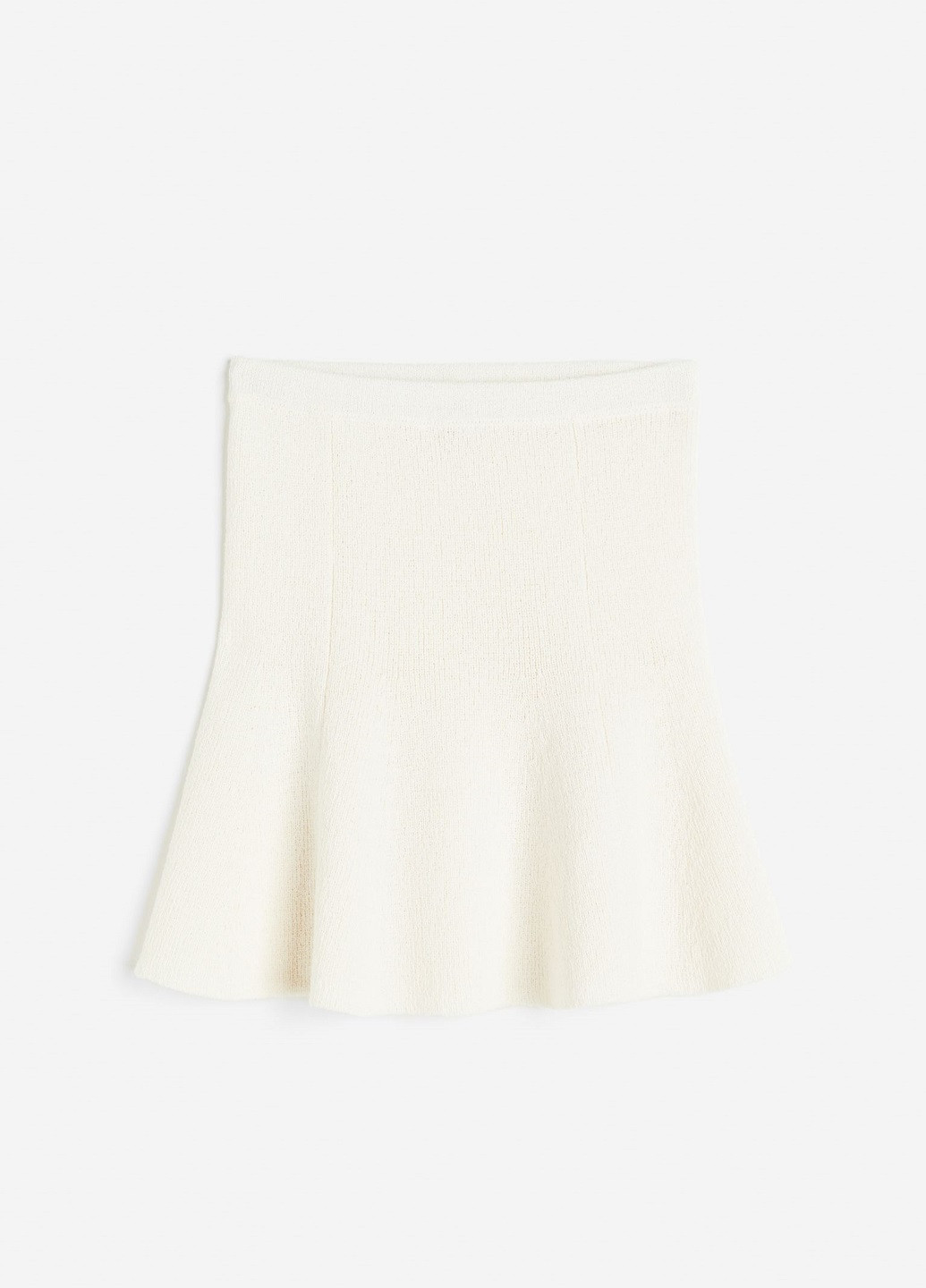 Молочная кэжуал однотонная юбка H&M