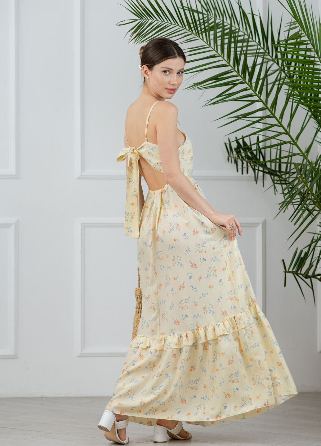 Жовтий кежуал сукня Azuri з квітковим принтом