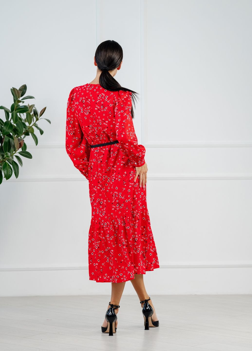 Красное кэжуал платье Azuri