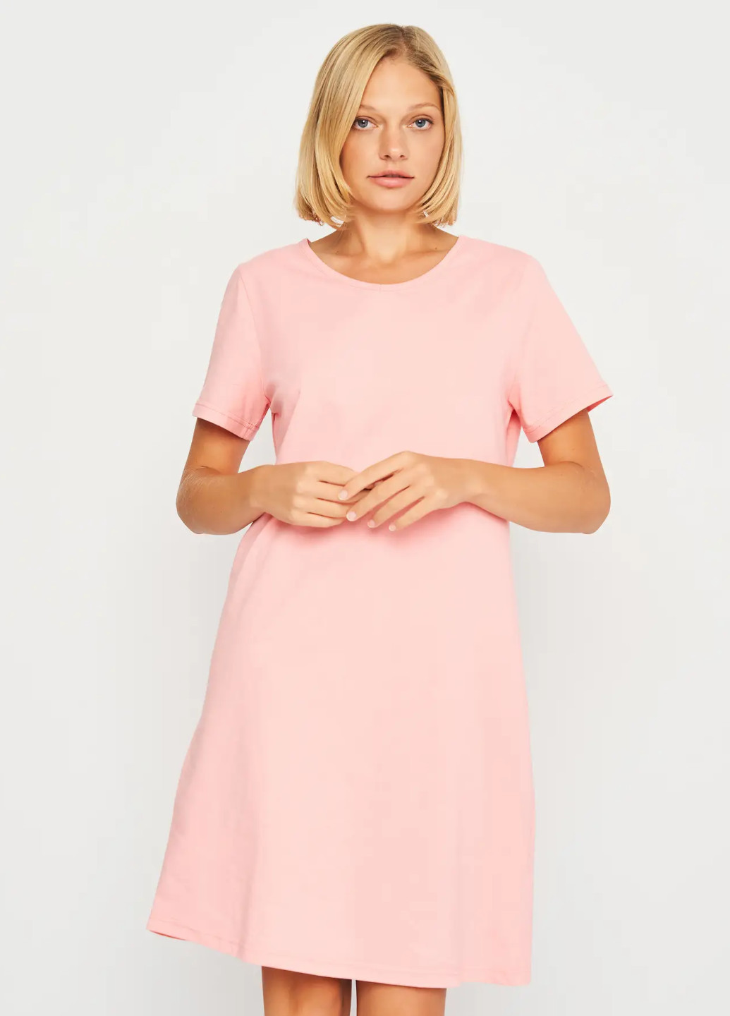 Женская ночная рубашка с коротким рукавом Роза (261485084)