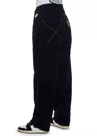 Черные кэжуал демисезонные багги брюки Homeboy