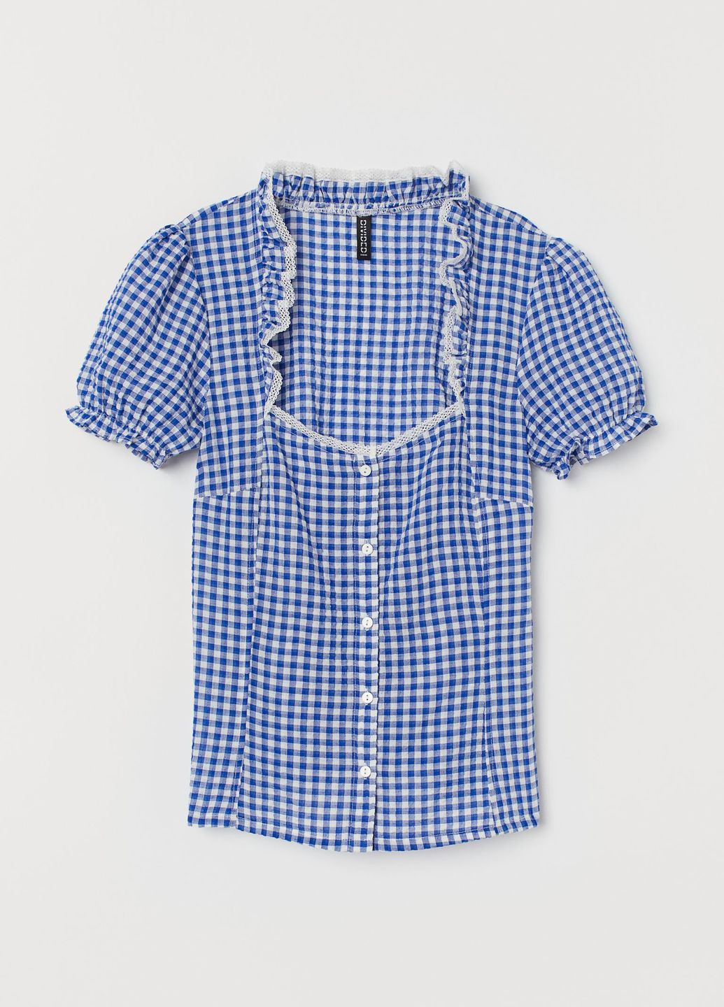 Синяя синяя летняя блузка H&M