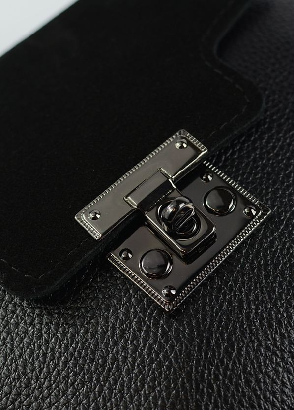 Сумка жіноча замшева маленька чорна через плече Serebro (266423756)