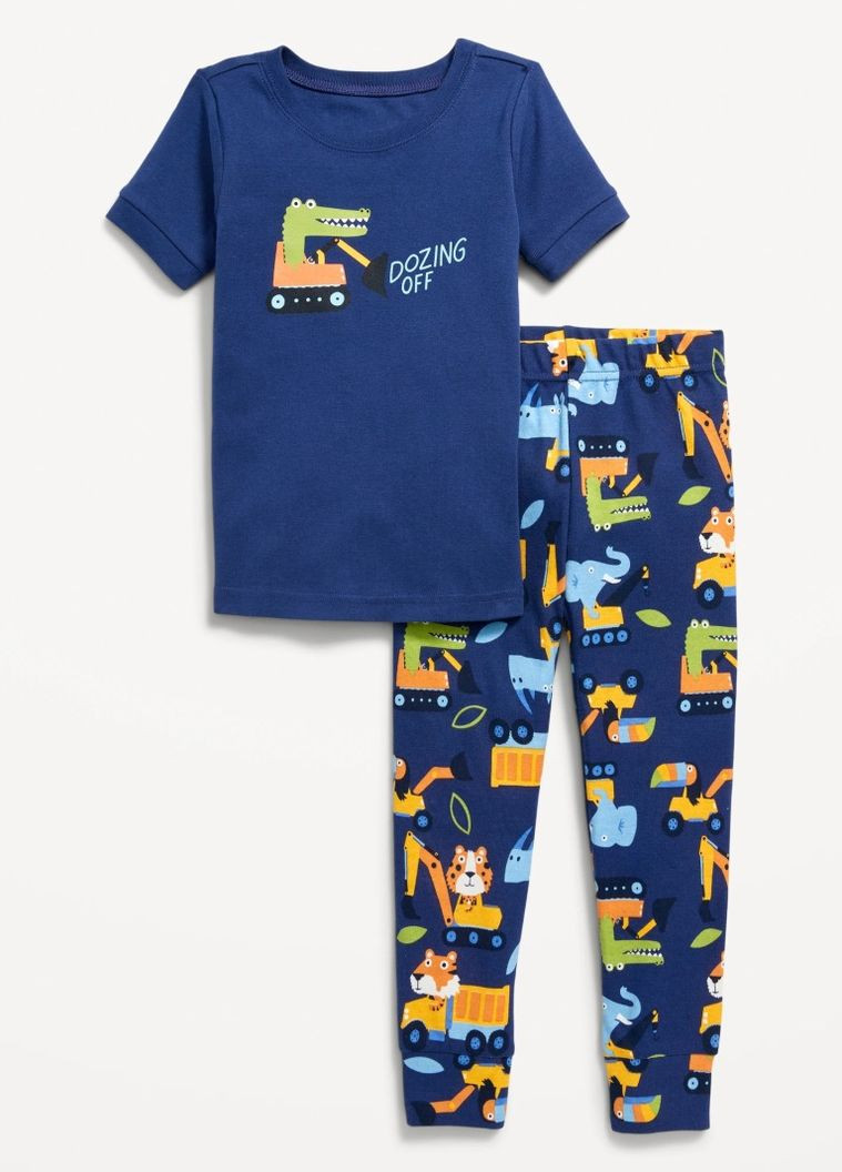 Темно-синя всесезон піжама для хлопчиків - синя з крокодилами футболка + штани Old Navy