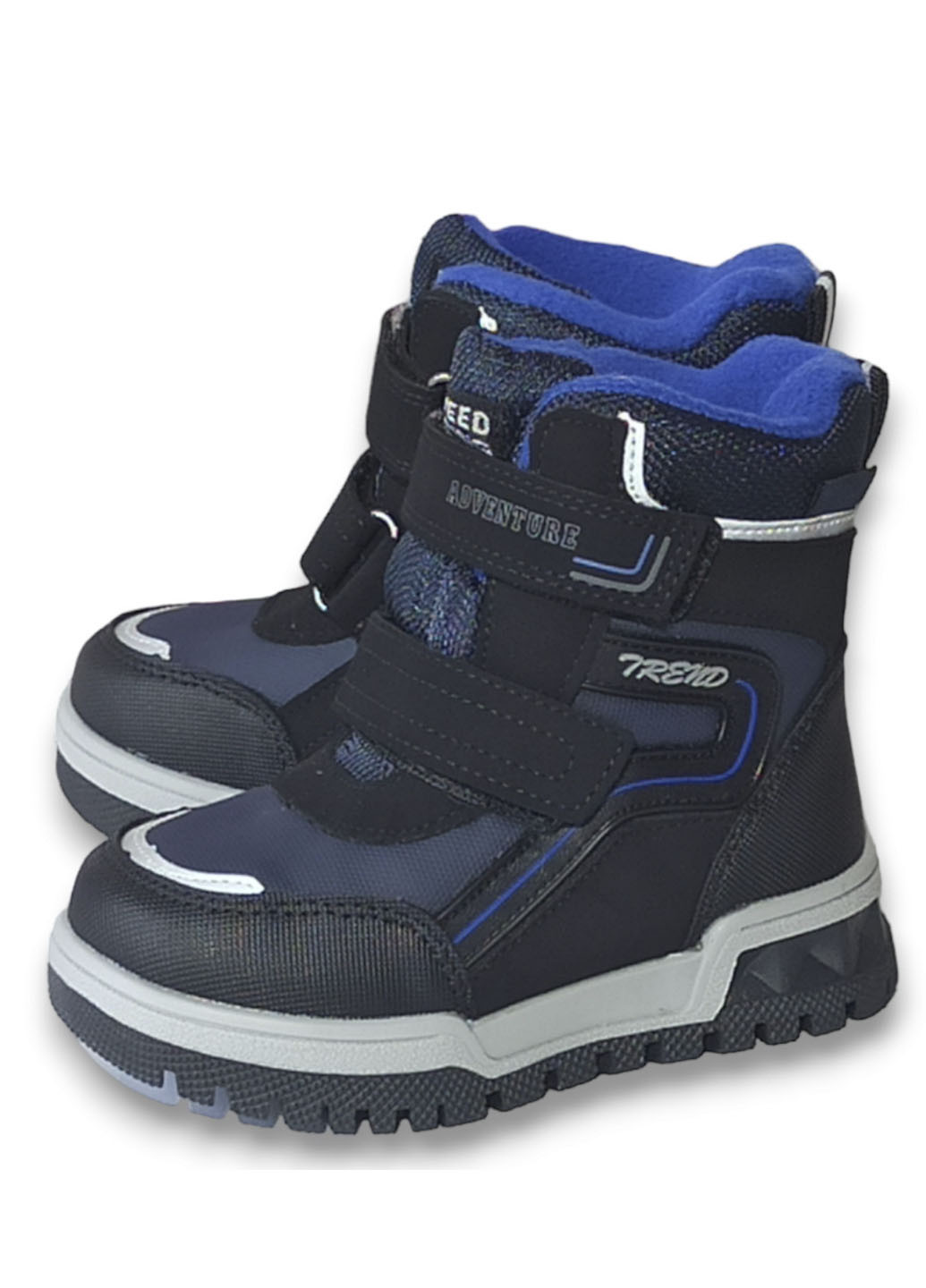 Синие повседневные зимние детские зимние ботинки для мальчика на овчине том м 10806д синие Tom.M