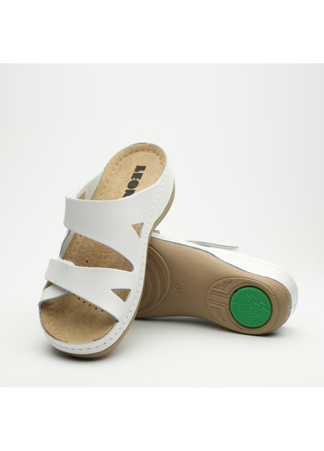 Босоніжки жіночі шкіряні Laura, білі Leon (263360920)