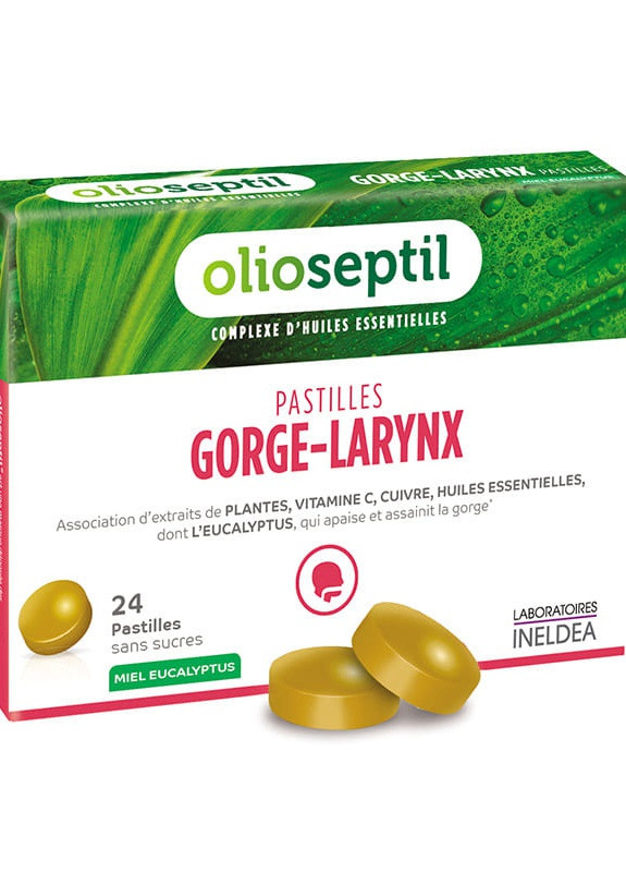 PASTIILES GORGE-LARYNX 24 Lozenges Honey and Eucalyptus Olioseptil (258498843)