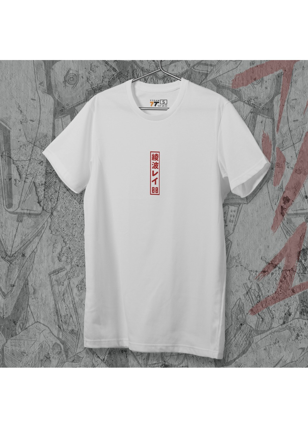 Белая футболка с принтом евангелион - юнит 00 No Brand