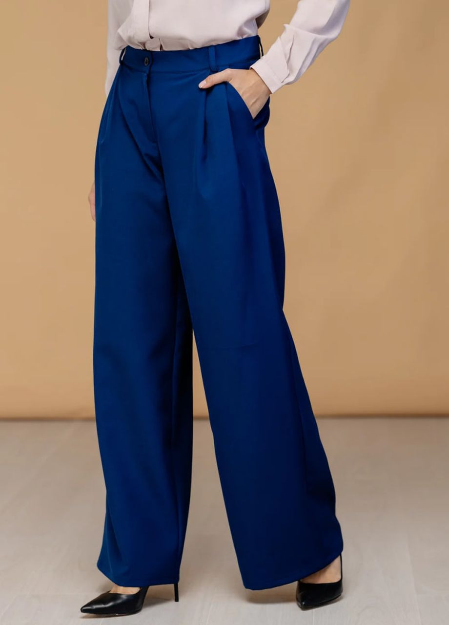 Синие кэжуал демисезонные брюки Azuri